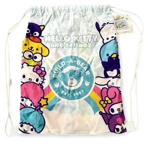 NWT Build a Bear Workshop Hello Kitty & Friends Carrier Bag Backpack Drawstring
